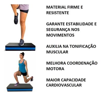 Imagem de Kit 02 Steps de EVA 60x30x10 cm Profissional Academia Evamax
