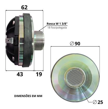 Imagem de Kit 02 Super Driver Jbl Selenium D202 Ti Titanium 60w 8 Ohms