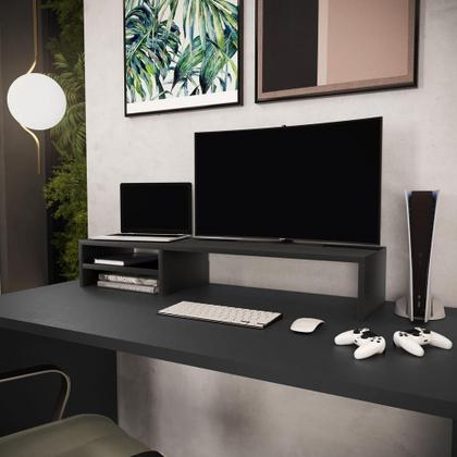 Imagem de Kit 02 Suportes Para Monitor Stand Home Office Lap 90 cm L03 Preto - Lyam