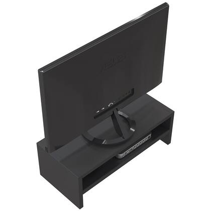 Imagem de Kit 02 Suportes Stand Para Monitores Mesa Escritório Home Office Lap L03 Preto - Lyam Decor