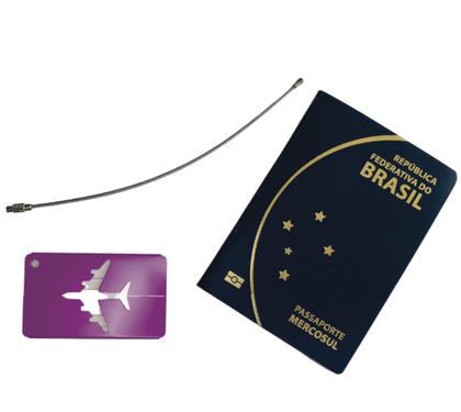 Imagem de Kit 02 Tag Etiqueta De Mala e Mochila - Roxo