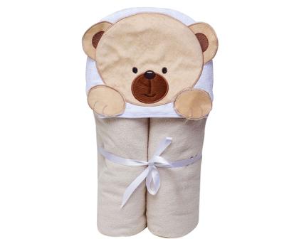 Imagem de Kit 02-toalhas de banho bebe felpuda com capuz-enxoval