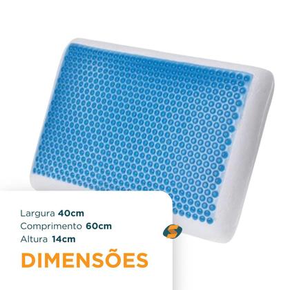 Imagem de Kit 02 Travesseiro Gel Massageador Ultracooling Memory Foam