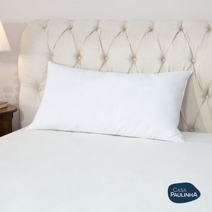 Imagem de Kit 02 Travesseiro King Percal 180 Fios 90x50 Firme Toque De Plumas Extra Macio Fofo