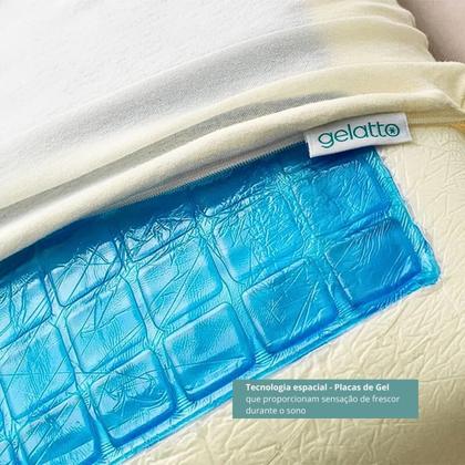 Imagem de Kit 02 Travesseiros Altenburg Gellou Placa Gel Viscoelástico Alto