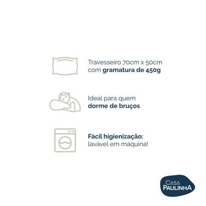 Imagem de Kit 02 Travesseiros Inteligente Fibras Importada E Antialérgica Anatomico Nasa