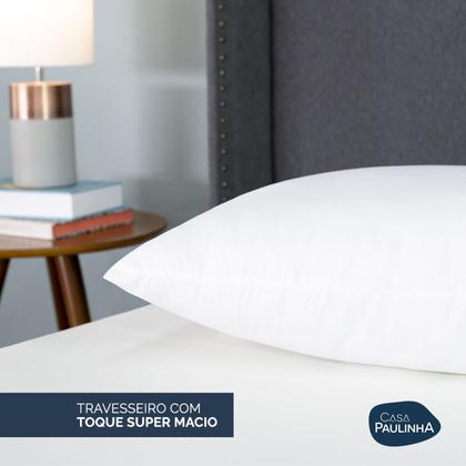 Imagem de Kit 02 Travesseiros Inteligente Fibras Importada E Antialérgica Anatomico Nasa