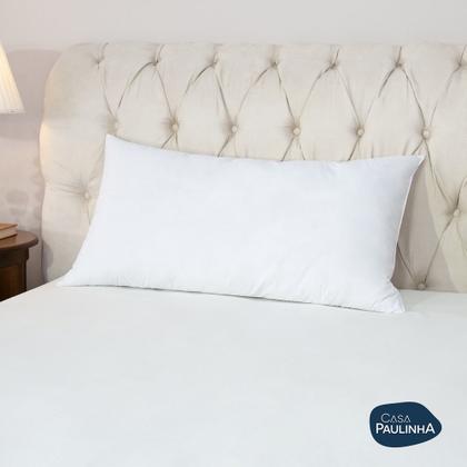 Imagem de Kit 02 Travesseiros Toque de Pluma King Ganso Percal 180 Fios 90x50cm Lavável em Máquina