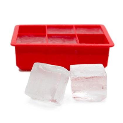 Imagem de KIT 02 UN Forma Gelo Silicone Grande 6 Cubos Forminha Flexível Drinks Whisky Chocolate Gelatina