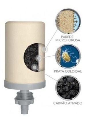 Imagem de Kit 02 Velas Para Filtro Barro Alcalina Premium Tripla Ação - OASIS
