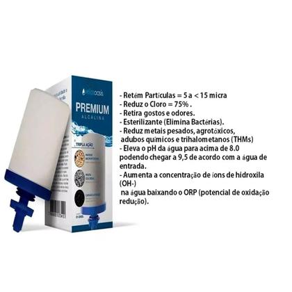 Imagem de Kit 02 Velas Para Filtro Barro Alcalina Tripla Ação Premium - Oasis