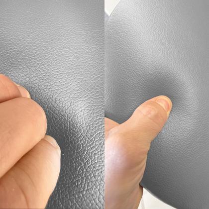 Imagem de Kit 03 Assentos Redondo Banqueta Cadeira Estofados Poltronas H02 material sintético Cinza 25 cm - Lyam Decor