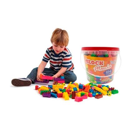 Imagem de Kit 03 Balde De Blocos De Montar Com 104 Peças Brinquedo