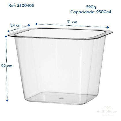 Imagem de Kit 03 Balde de Gelo Cristal 9,5 L Bebidas Cerveja Champagne