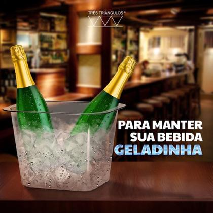 Imagem de Kit 03 Balde de Gelo Cristal 9,5 L Bebidas Cerveja Champagne