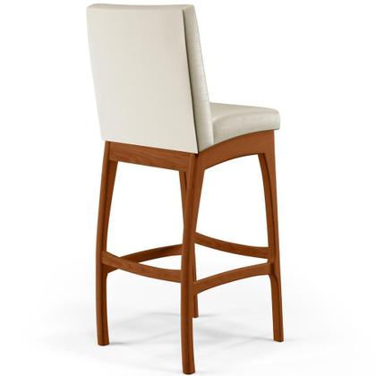 Imagem de Kit 03 Banquetas Alta Para Cozinha Sala de Jantar Fixa Mila L02 Facto Pérola Metalizado - Lyam Decor
