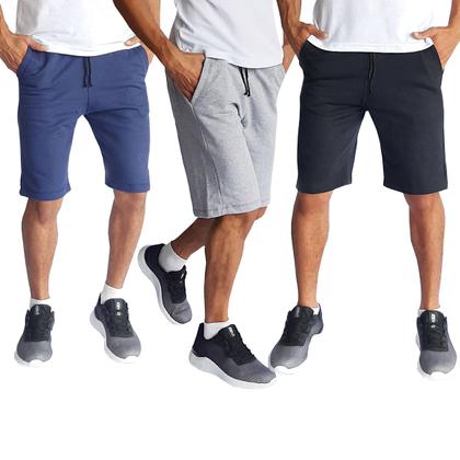 Imagem de   Kit 03 Bermudas Moletom Masculino