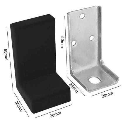 Imagem de Kit 03 Cantoneiras Suporte Aéreo Metálico Reforçado + Capa