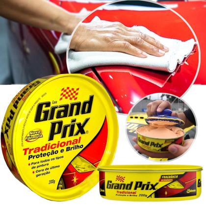 Imagem de Kit 03 Ceras Automotiva Grand Prix Tradicional Lata 200g