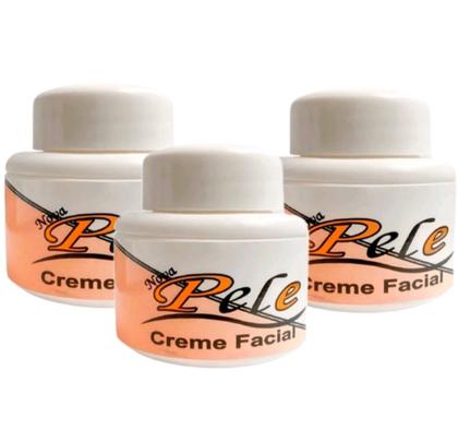 Imagem de Kit 03 Creme Nova Pele Facial Clareador Melasma 25g