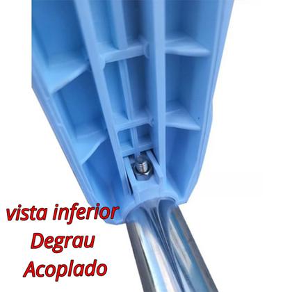 Imagem de Kit 03 Degraus P Escada Piscina + 2 Chumbador Abs + Proteção