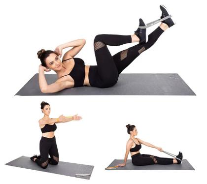 Imagem de Kit 03 Faixas Elásticas Mini Bands Leve Médio e Forte Exercícios Vollo