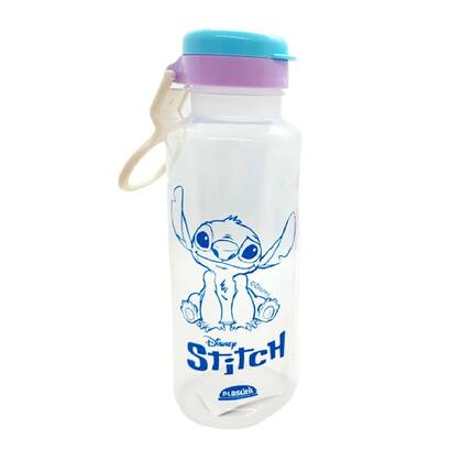 Imagem de Kit 03 Garrafa Squeeze Fun Abre Fácil Stitch 600 Ml Com Cartela de Adesivo Plasútil kwaii Personagem Fofo