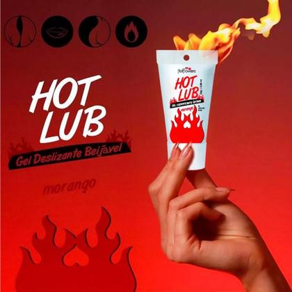 Imagem de Kit 03 Hot Lub Gel Deslizante Beijável Morango Lubrifica E Esquenta Hotflowers 25g