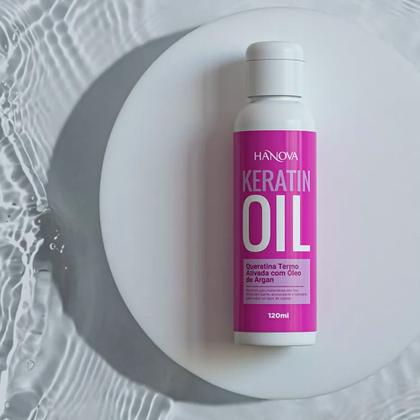 Imagem de Kit 03 Keratin Oil Óleo De Queratina Termo Ativada Hanova 120ml