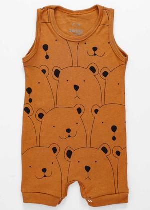 Imagem de Kit 03 Macaquinhos Bebê Unissex em Algodão Verão com Fechamento prático