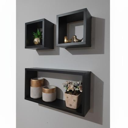 Imagem de KIT 03 Nichos MDF Sala Quarto Decoração Cozinha Banheiro Escritório