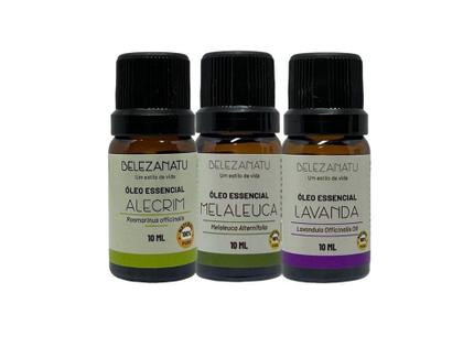 Imagem de Kit 03 Óleos Essenciais Belezanatu Alecrim Melaleuca Lavanda