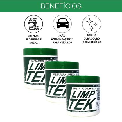 Imagem de Kit 03 Pastas Limptek Lavagem A Seco 500g Cada