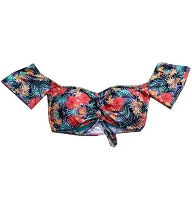 Imagem de Kit 03 Peças Bojo Top Cropped Ciganinha com regulagem Estampado