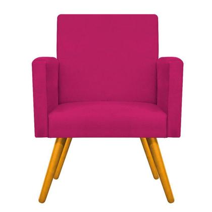 Imagem de kit 03 Poltronas Arenzza Palito Mel Suede Pink - KDAcanto Móveis