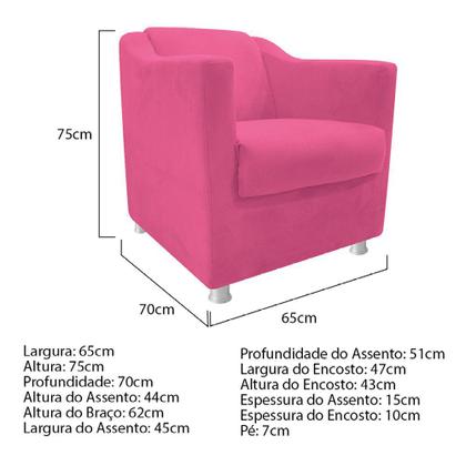 Imagem de kit 03 Poltronas Decorativas Babel Corano Pink - DAMAFFÊ MÓVEIS