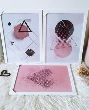 Imagem de Kit 03 Quadros Decorativos Casa Quarto Sala