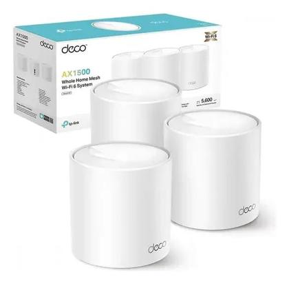 Imagem de Kit 03 Roteadores Wi-Fi 6 Mesh Deco X10 TP-Link Dual-Band AX1500