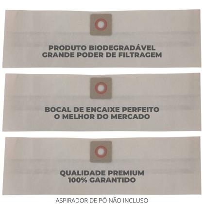 Imagem de Kit 03 Saco Aspirador De Pó Philco Descartável PH10 Coletor Compatível Refil Resistente Eficiente
