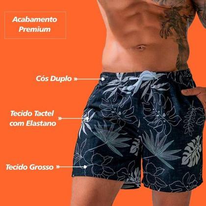 Imagem de Kit 03 Short Praia Bermudas Masculino Mauricinho Tactel com Elastano