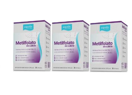 Kit 03 Suplemento Metilfolato De Cálcio 30 Cp - Equaliv Imagem de Kit 03 Suplemento Metilfolato De Cálcio 30 Cp - Equaliv