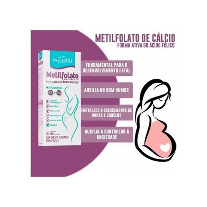Kit 03 Suplemento Metilfolato De Cálcio 30 Cp - Equaliv Imagem de Kit 03 Suplemento Metilfolato De Cálcio 30 Cp - Equaliv