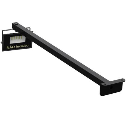 Imagem de KIT 03 Suportes Haste De Refletor Led Parede Fachada Banner Base L Curva 60 Cm
