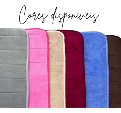 Imagem de Kit 03 Tapetes De Banheiro Soft Macio Secagem Rápida 60x40cm Variedade De Cores Duhome