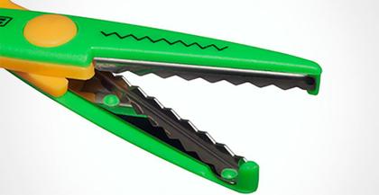 Imagem de Kit 03 Tesoura Escolar de Picotar 13cm Curva/Zig-Zag /Onda - BRW