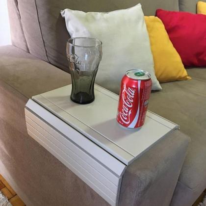 Imagem de Kit 03 un Esteiras Suporte Reta Flexivel P/ Braço Sofá Nude