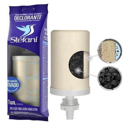 Imagem de Kit 03 Un Vela Filt Barro Dupla Ação Carvão Ativado Stéfani