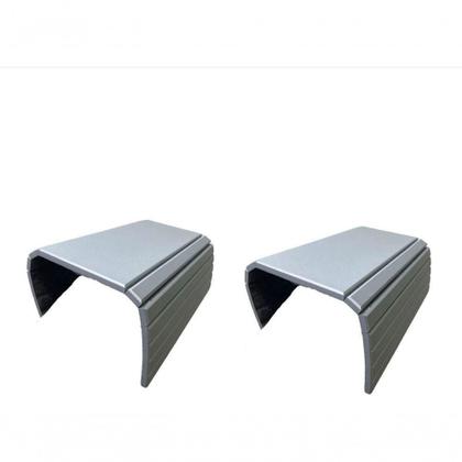 Imagem de Kit 03un Esteiras Reta Flexível Para Braço Sofá Cinza