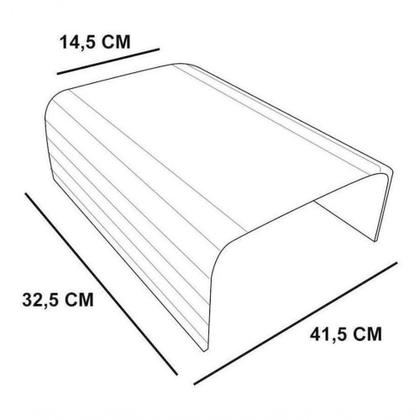 Imagem de Kit 03un Esteiras Reta Flexível Para Braço Sofá Cinza