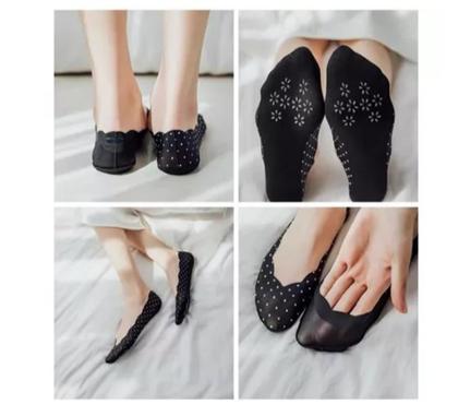 Imagem de KIT 03UN Meias de Seda Silicone Para Mulheres Antiderrapante Invisível Fino